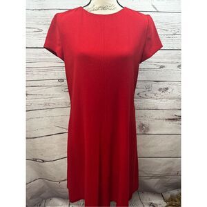 Linda Allard Ellen Tracy Red Short Sleeve Sheath Dress‎ Women's Size 4